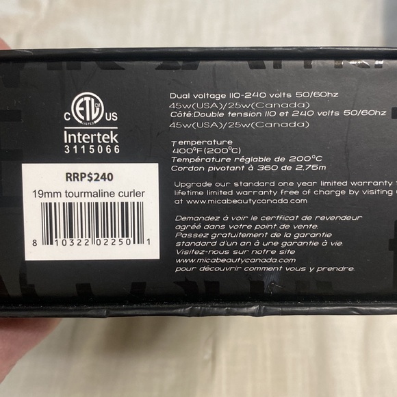 MICA BEAUTY CLIPLESS CURL WAND BEACH WAVES HAIR BOUNCY WAVES FAST HEATING 19MM - Picture 2 of 2